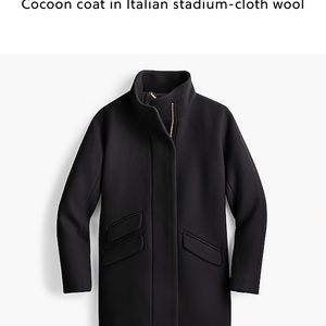 Jcrew Cocoon Coat in Italian Stadium-Cloth Wool